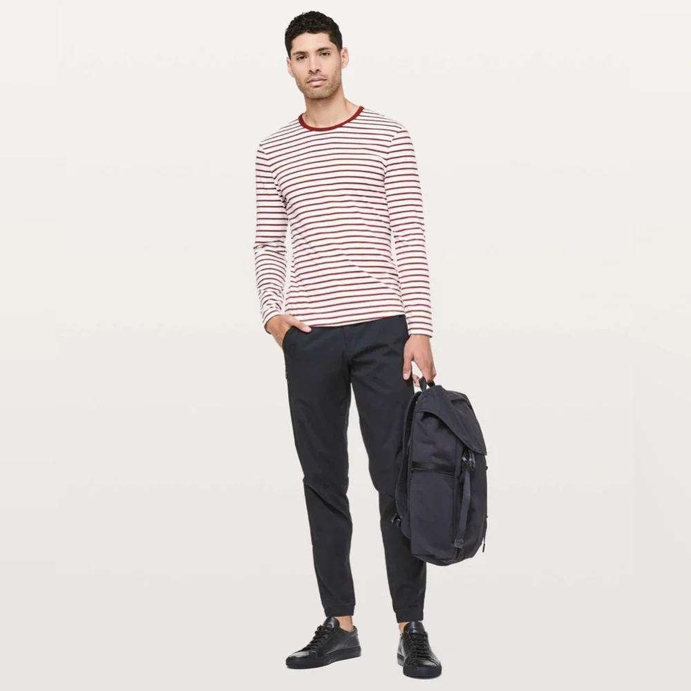 Lululemon 5 Year Basic Long Sleeve Striped T-shirt Large - Picture 1 of 5